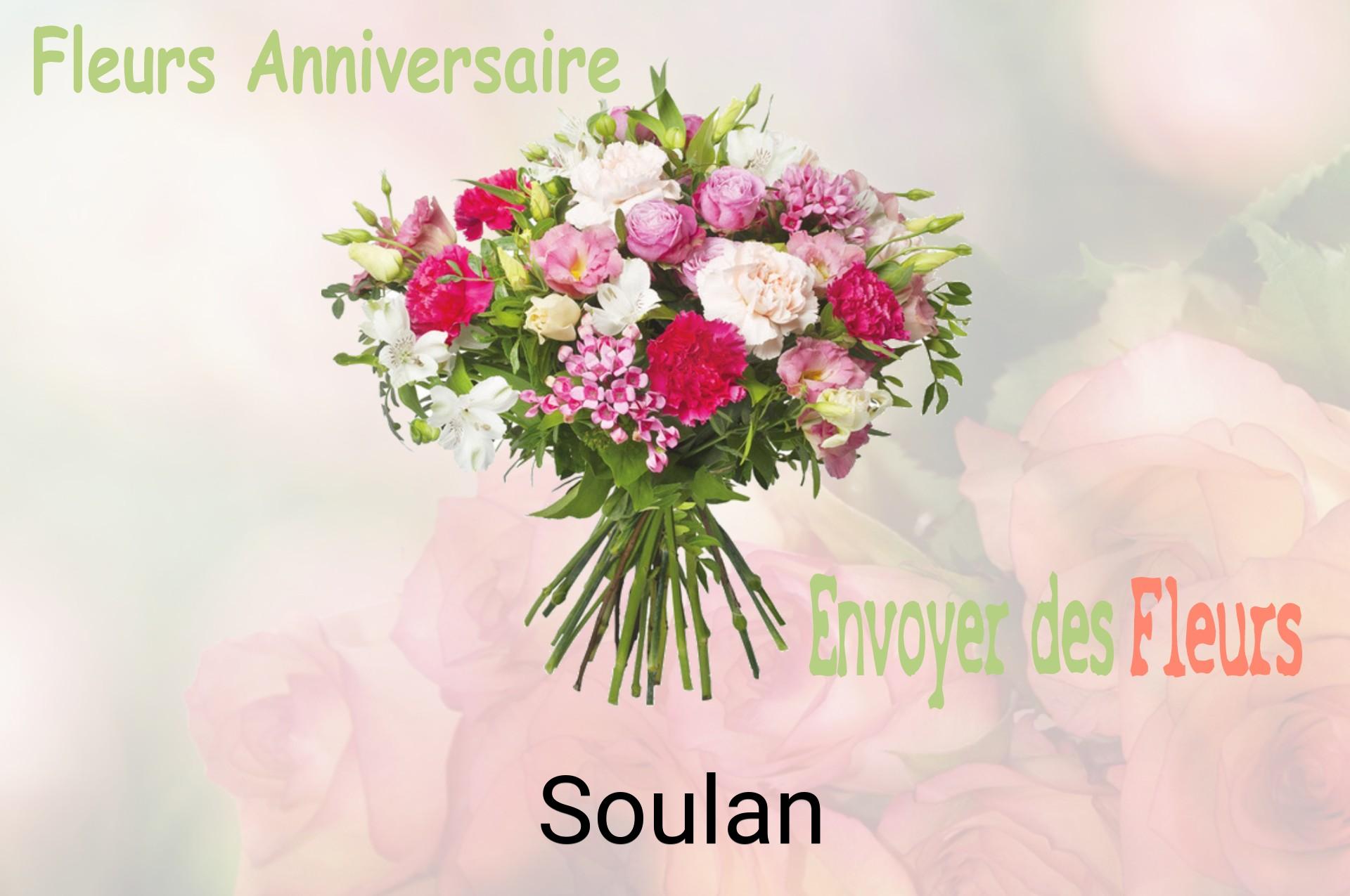 Bouquet de fleurs d’anniversaire livré à Soulan